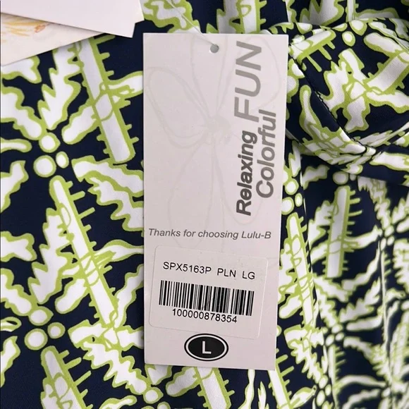 Lulu-B Black and Yellow Leaf Print Tunic - Picture 6 of 7